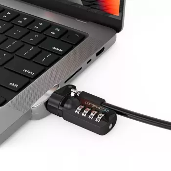 Compulocks Ledge Lock Adapter für MacBook Pro 14 Zoll M1 M2 M3 Silber
