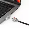 Compulocks Ledge Lock Adapter für MacBook Pro 14 Zoll M1 M2 M3 Schlüsselkabelschloss Silber