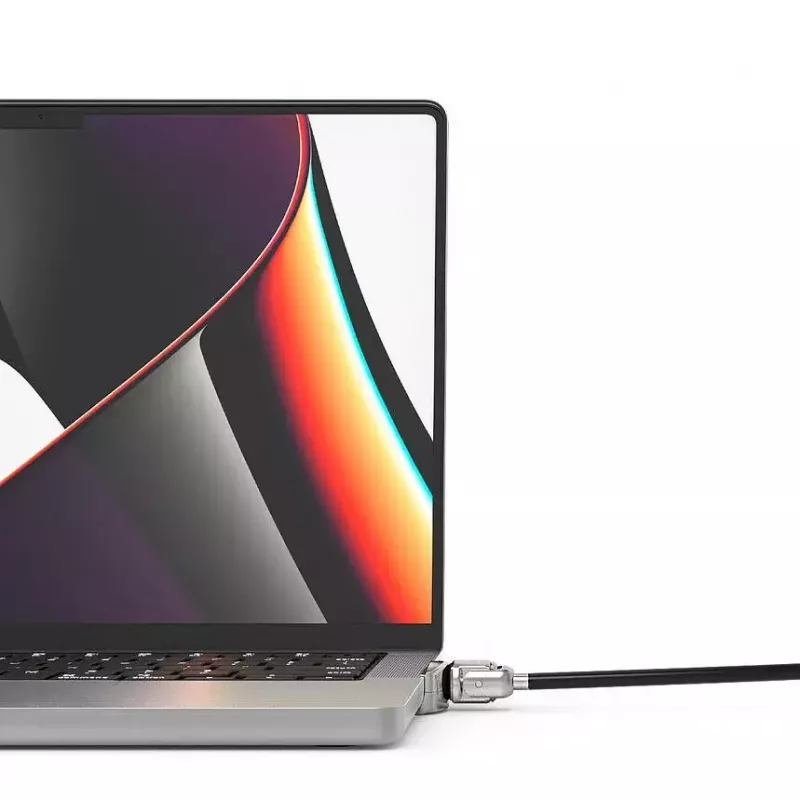 Compulocks Ledge Lock Adapter für MacBook Pro 14 Zoll M1 M2 M3 Schlüsselkabelschloss Silber