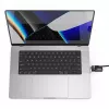 Compulocks Ledge Lock Adapter für MacBook Pro 16 Zoll M1 M2 M3 Kombinationskabelschloss Silber
