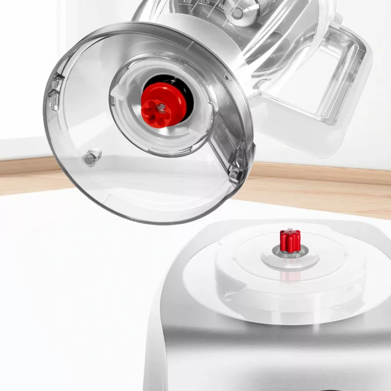 Küchenmaschine Bosch MC812S814, 1250 W, 3,9-L-Schüssel, Edelstahl/Weiß, stufenlose Geschwindigkeit, Drehregler
