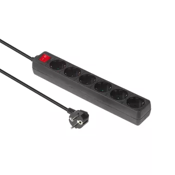 Microconnect MC-GRU00615BS Steckdosenleiste 1,5 m 6 AC-Steckdosen Innenbereich Schwarz