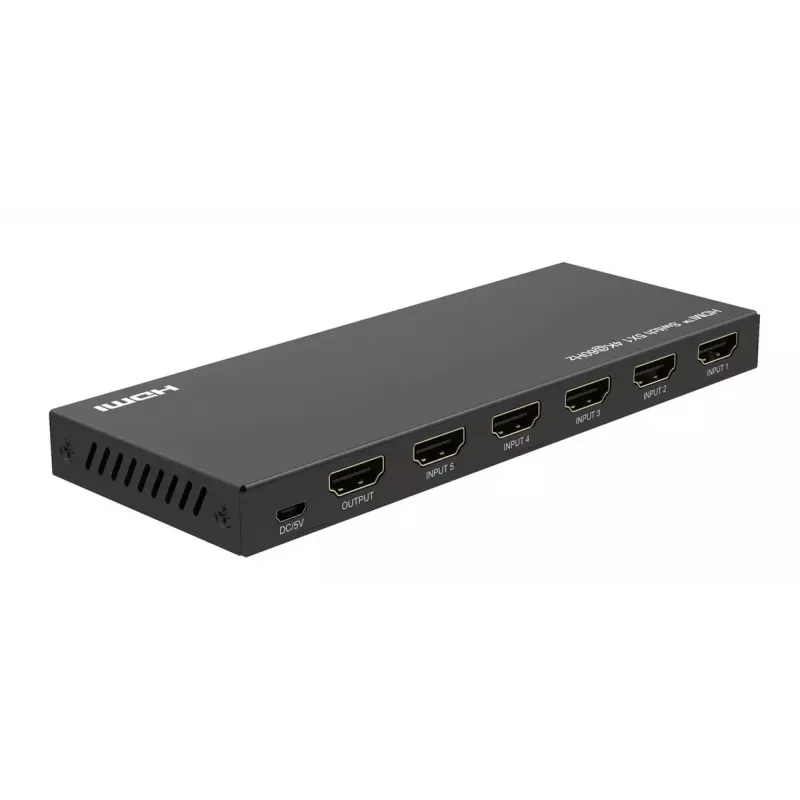 Videoswitch MicroConnect MC-HDMISWITCH0501-4K 4K 60Hz Metall Schwarz