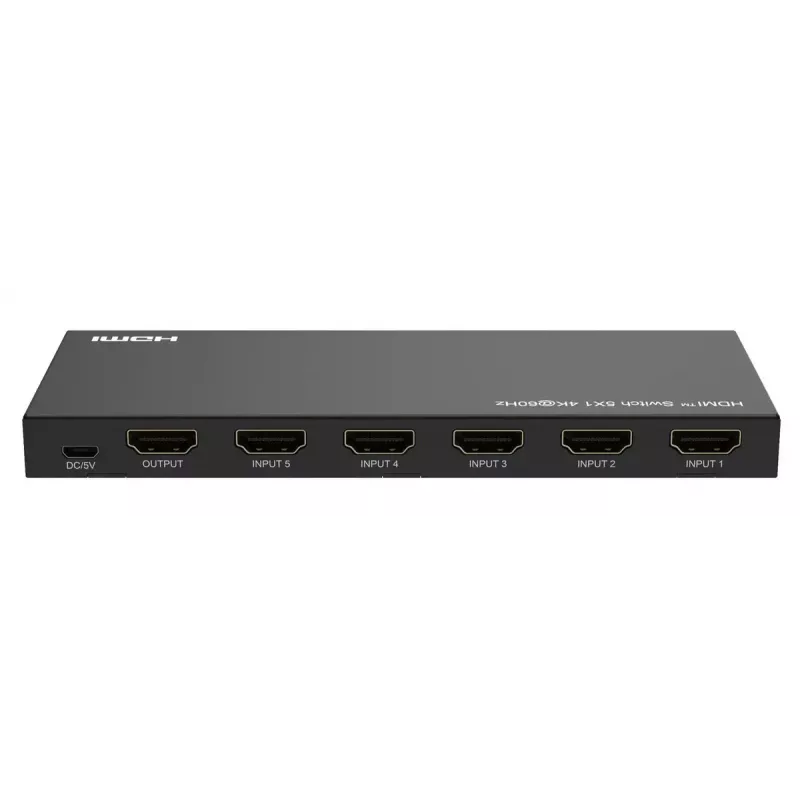 Videoswitch MicroConnect MC-HDMISWITCH0501-4K 4K 60Hz Metall Schwarz