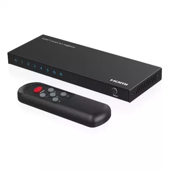 Videoswitch MicroConnect MC-HDMISWITCH0501-4K 4K 60Hz Metall Schwarz