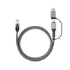 Microconnect CAT6 RJ45 FTP zu USB A-C Adapterkabel, 2 Meter Netzwerkadapter