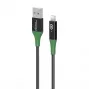 Microconnect MC-SMART USB A-L-2 Lightning-Kabel 2 m Schwarz, Grün