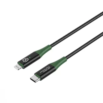Microconnect MC-SMART USB C-L-2 Lightning-Kabel 2 m Schwarz, Grün