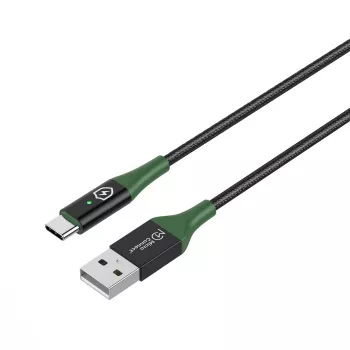Microconnect MC-SMART USB-A-C-01 USB-Kabel USB 2.0 1 m USB A USB C Schwarz, Grün