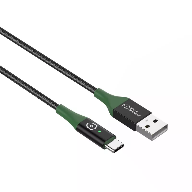 Microconnect MC-SMART USB-A-C-02 USB-Kabel USB 2.0 2 m USB A USB C Schwarz, Grün