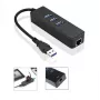 Microconnect MC-USB3.0HUBWETH Laptop-Dock/Port-Replikator USB 3.2 Gen 1 (3.1 Gen 1) Typ-A Schwarz