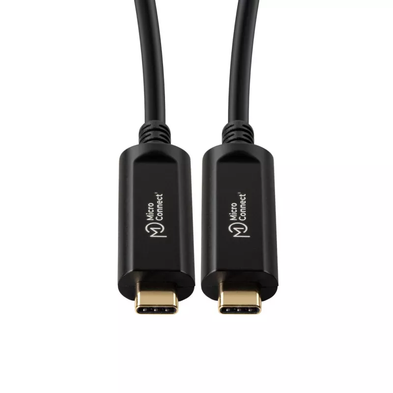 Microconnect MC-USB3.1C15OP USB-Kabel USB 3.2 Gen 2 (3.1 Gen 2) 15 m USB C Schwarz