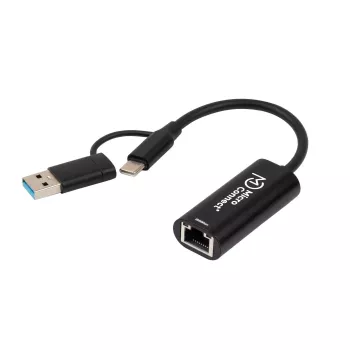 Microconnect MC-USBACNET2.5G Kabeladapter USB C RJ-45 0,2 m Schwarz