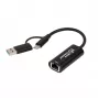 Microconnect MC-USBACNET2.5G Kabeladapter USB C RJ-45 0,2 m Schwarz