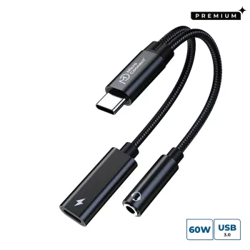 Microconnect MC-USBC-AUDIOCF Videokabel-Adapter 0,13 m Silber