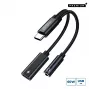 Microconnect MC-USBC-AUDIOCF Videokabel-Adapter 0,13 m Silber