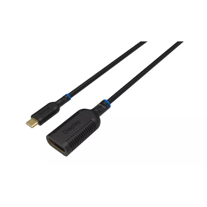 Videokabel-Adapter Microconnect MC-USBCDP-A 0,2 m USB Type-C auf DisplayPort Schwarz