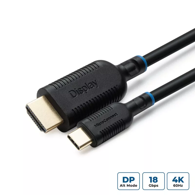 Microconnect MC-USBCHDMI5 Videokabel-Adapter 5 m HDMI Typ A (Standard) USB Typ-C Schwarz
