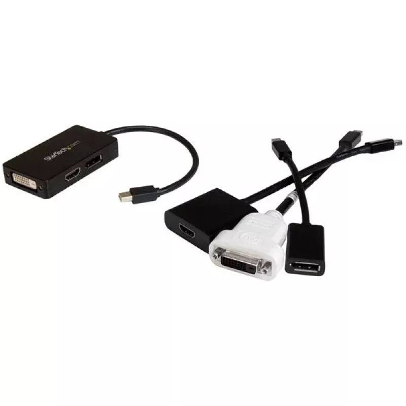 StarTech.com Travel A/V-Adapter: 3-in-1 Mini DisplayPort auf DisplayPort, DVI oder HDMI Konverter