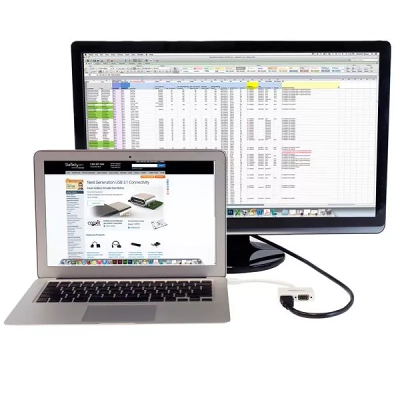 StarTech.com Reise-A/V-Adapter: 2-in-1 Mini DisplayPort auf HDMI oder VGA Konverter - Weiß