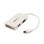 StarTech.com Travel A/V Adapter: 3-in-1 Mini DisplayPort auf VGA DVI oder HDMI Konverter - Weiß