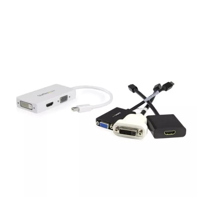 StarTech.com Travel A/V Adapter: 3-in-1 Mini DisplayPort auf VGA DVI oder HDMI Konverter - Weiß