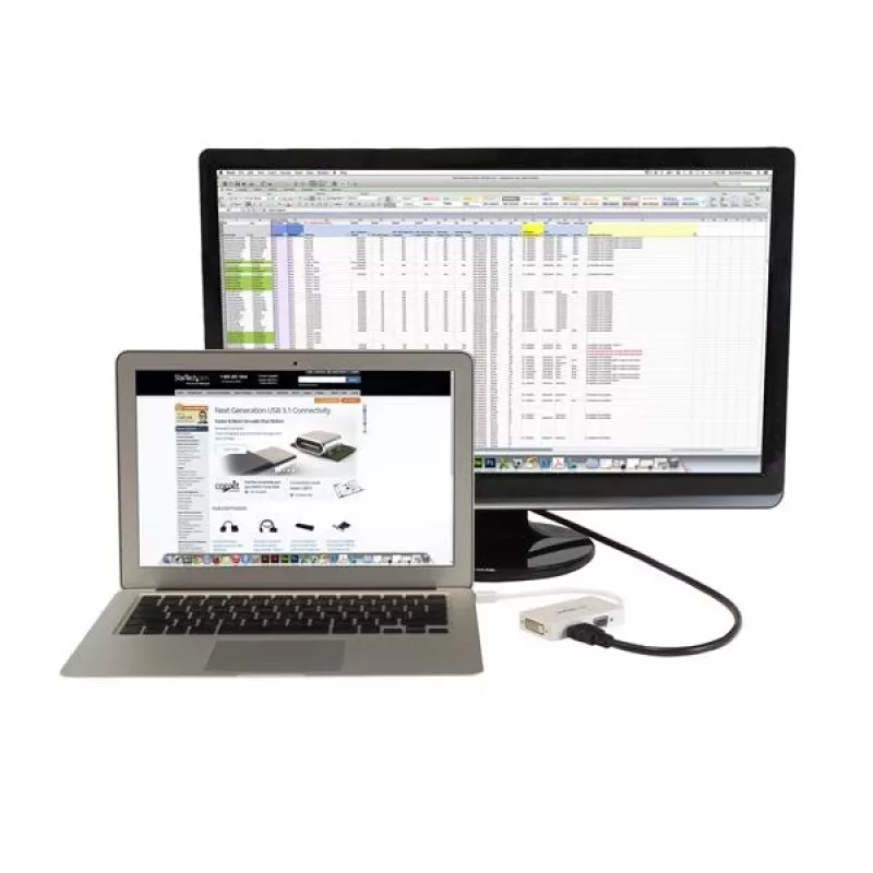 StarTech.com Travel A/V Adapter: 3-in-1 Mini DisplayPort auf VGA DVI oder HDMI Konverter - Weiß