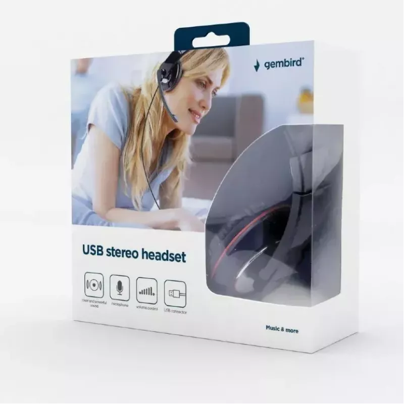 Kopfhörer Gembird MHS-U-001 USB-Kopfhörer Kabelgebunden