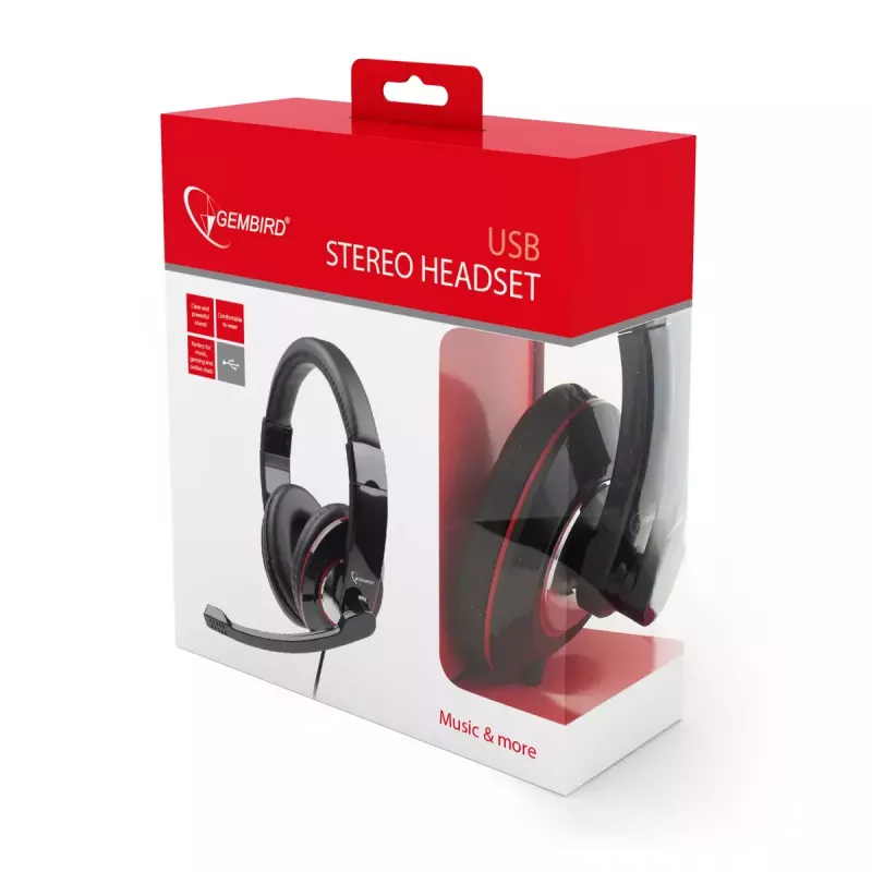 Kopfhörer Gembird MHS-U-001 USB-Kopfhörer Kabelgebunden