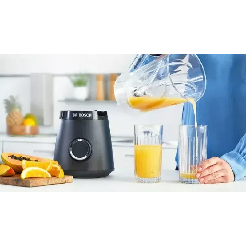Tischmixer Bosch Serie 4 MMB6141B — 1200 W, 1,5 l Tritan-Behälter, 2 Geschwindigkeiten, Eiscrush, schwarz