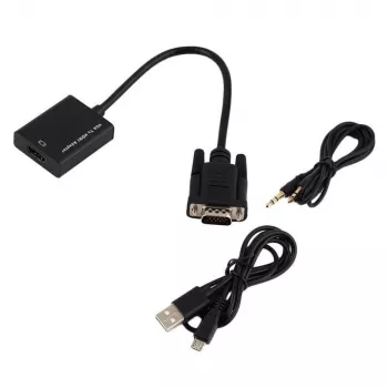 Microconnect MONGGHDMI Videokabel-Adapter 0,3 m HDMI Typ A (Standard) VGA (D-Sub) Schwarz