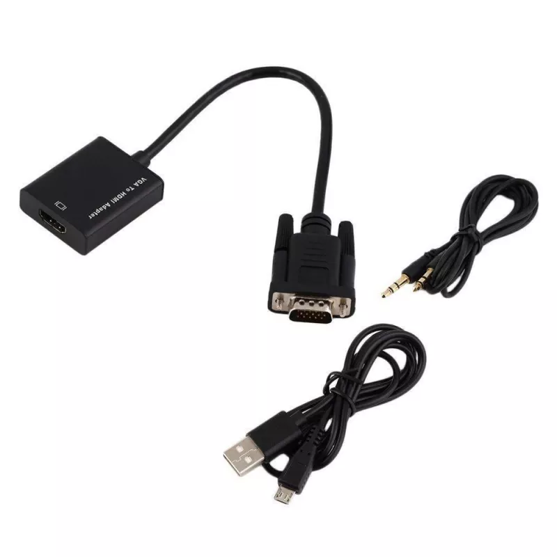 Microconnect MONGGHDMI Videokabel-Adapter 0,3 m HDMI Typ A (Standard) VGA (D-Sub) Schwarz