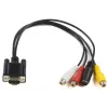 Microconnect MONGGSV Videokabeladapter 0,3 m VGA (D-Sub) RCA + S-Video Schwarz