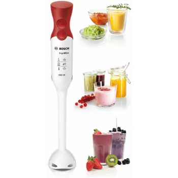Bosch MSM64010 Stabmixer Pürierstab 450 W Rot, Weiß