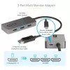 StarTech.com 3-Port MST Hub - DisplayPort auf 3x HDMI, Triple 4K 60Hz Monitore, DP 1.4 Multi-Monitor Video Adapter, 30cm integriertes Kabel, USB-betrieben, nur Windows