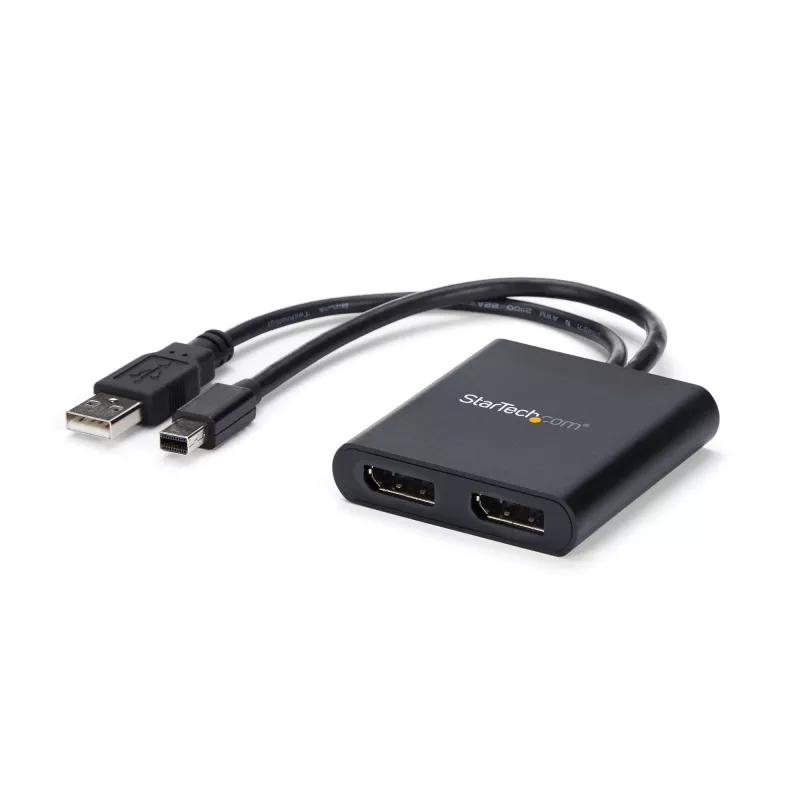 StarTech.com 2-Port Multi Monitor Adapter - Mini DisplayPort auf 2x DisplayPort MST Hub - Dual 4K 30Hz - Videosplitter für erweiterten Desktop-Modus nur auf Windows-PCs - mDP 1.2 auf 2x DP