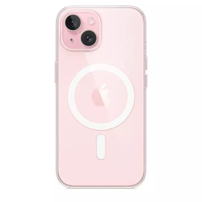 Schutzhülle für iPhone 15 von Apple, MagSafe, Transparent, PC, für 6,1 Zoll