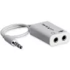 StarTech.com Weißer Headset-Adapter für Headsets mit separaten Kopfhörer-/Mikrofonsteckern – 3,5 mm 4-polig auf 2x 3-polig 3,5 mm M/F
