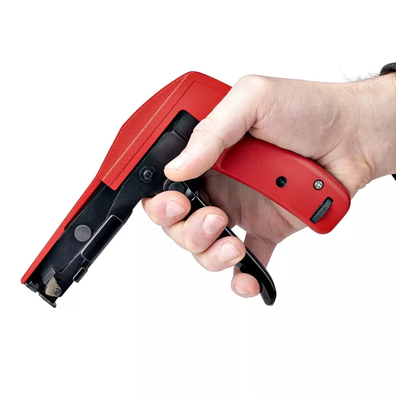 StarTech.com Nylon-Kabelbinderpistole, Kabelbinder-Installations- und Schneidwerkzeug, Kabelbinder-Spann-/Festziehwerkzeug, funktioniert mit Nylon-Kabelbindern 2,4 mm bis 4,8 mm, TAA-konform