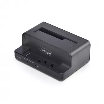StarTech.com M.2 NVMe auf 2,5/3,5 Zoll SATA-Laufwerksduplizierer, Dual-Bay-Standalone-SSD-Kloner/Laufwerksdock, bidirektional NVMe zu SATA / SATA zu NVMe, bis zu 27 GB/min, TAA