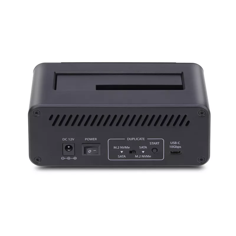 StarTech.com M.2 NVMe auf 2,5/3,5 Zoll SATA-Laufwerksduplizierer, Dual-Bay-Standalone-SSD-Kloner/Laufwerksdock, bidirektional NVMe zu SATA / SATA zu NVMe, bis zu 27 GB/min, TAA