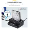 StarTech.com M.2 NVMe auf 2,5/3,5 Zoll SATA-Laufwerksduplizierer, Dual-Bay-Standalone-SSD-Kloner/Laufwerksdock, bidirektional NVMe zu SATA / SATA zu NVMe, bis zu 27 GB/min, TAA