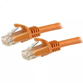 StarTech.com 15m CAT6 Ethernet-Kabel – Orange CAT 6 Gigabit Ethernet-Kabel – 250 MHz 100 W PoE RJ45 UTP Netzwerk-/Patchkabel, rastnasenschutz mit Zugentlastung, einzeln getestet