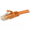 StarTech.com 15m CAT6 Ethernet-Kabel – Orange CAT 6 Gigabit Ethernet-Kabel – 250 MHz 100 W PoE RJ45 UTP Netzwerk-/Patchkabel, rastnasenschutz mit Zugentlastung, einzeln getestet