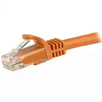 StarTech.com 15m CAT6 Ethernet-Kabel – Orange CAT 6 Gigabit Ethernet-Kabel – 250 MHz 100 W PoE RJ45 UTP Netzwerk-/Patchkabel, rastnasenschutz mit Zugentlastung, einzeln getestet