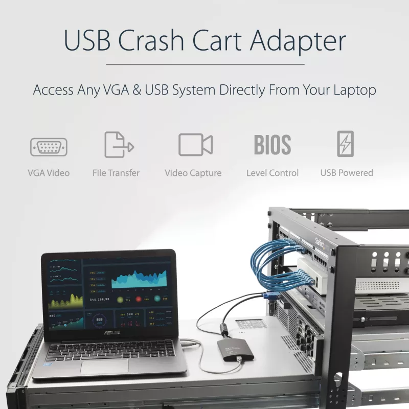 StarTech.com USB Crash Cart Adapter mit Dateiübertragung & Videoaufnahme