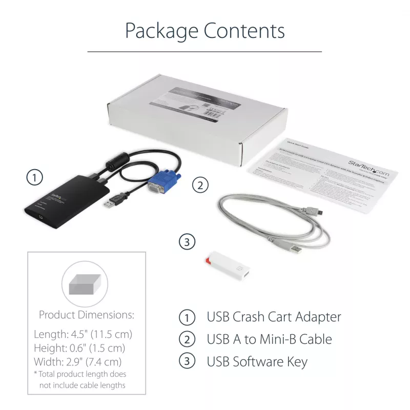 StarTech.com USB Crash Cart Adapter mit Dateiübertragung & Videoaufnahme