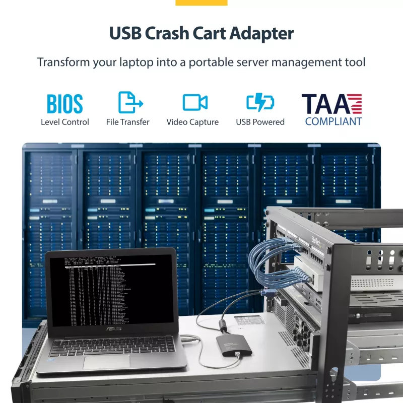 StarTech.com USB Crash Cart Adapter mit Dateiübertragung & Videoaufnahme