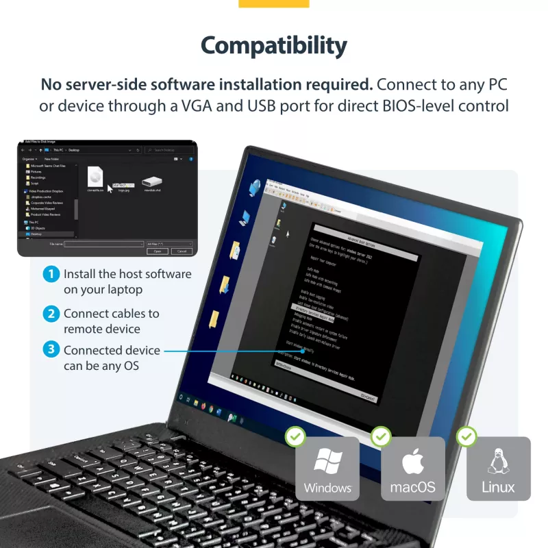 StarTech.com USB Crash Cart Adapter mit Dateiübertragung & Videoaufnahme