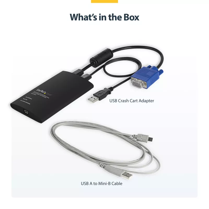 StarTech.com USB Crash Cart Adapter mit Dateiübertragung & Videoaufnahme
